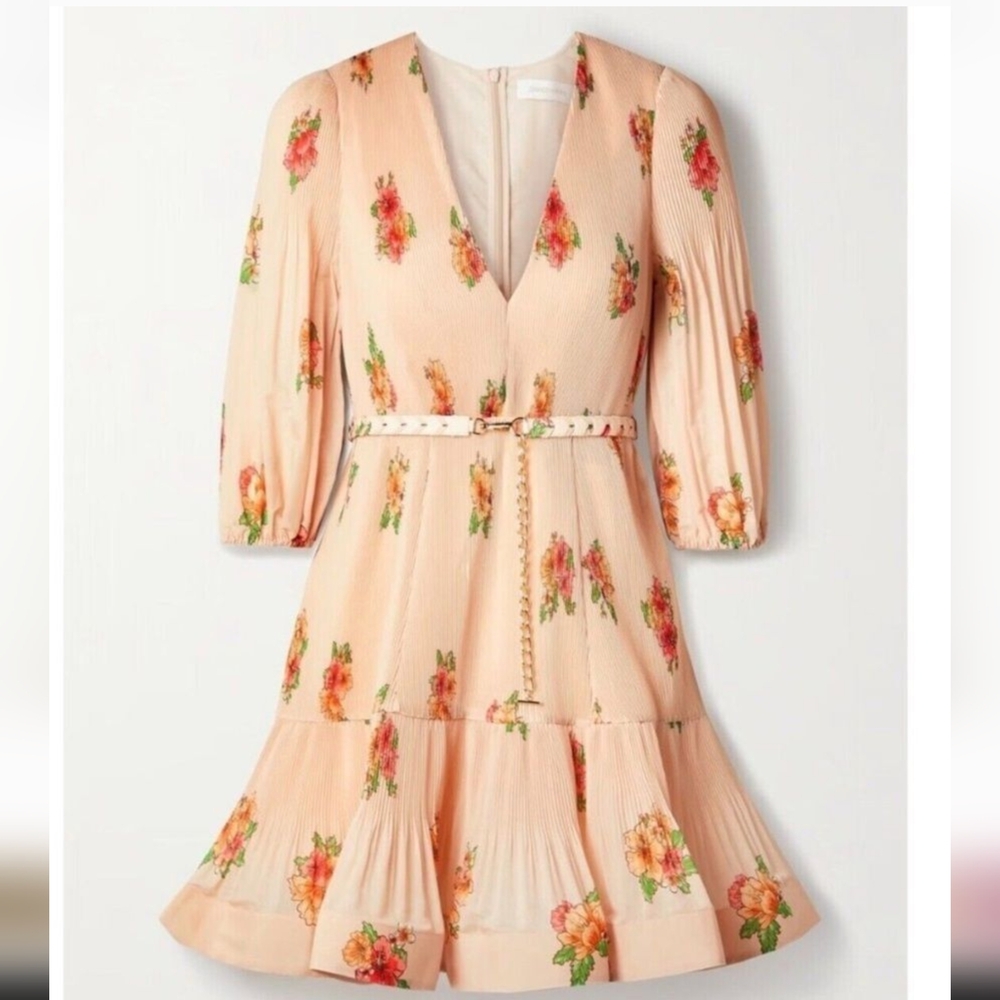 Zimmermann floral print dress AU0 US4 Pink orange